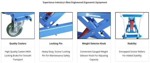 Bishamon Self Leveling Mobile Work Positioners